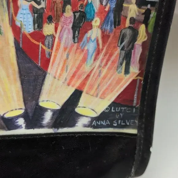 Lutci Vintage Black Hollywood Movies Magazine Anna Silvey Illustration Tote Bag - Picture 10 of 13